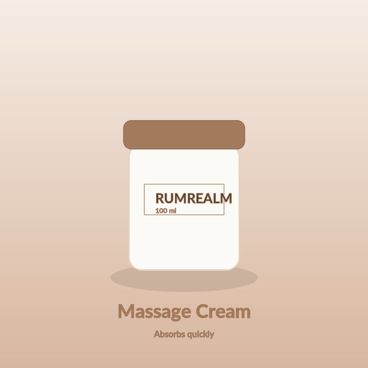 Rumrealm Massage Cream packaging